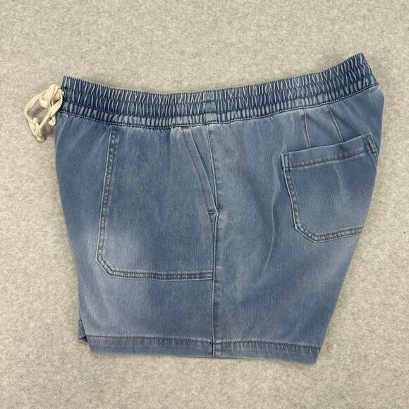 Lane Bryant Denim Short Sz 16 Blue Pull-On Stretch High Rise Plus Light Wash - Picture 5 of 12